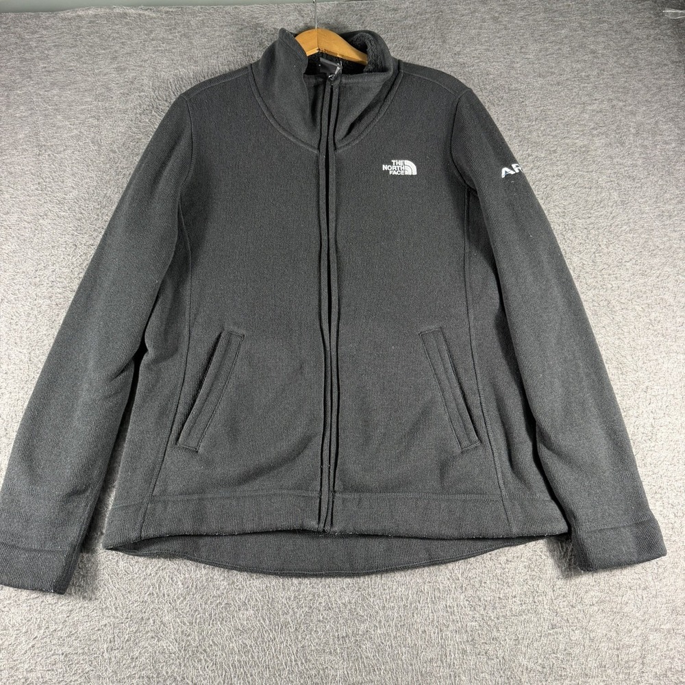 The North Face Jacket Womens Medium Black Sweater Fleece Full Zip Outdoor Arch